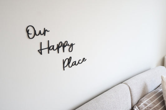 Our Happy Place - Wooden wall art