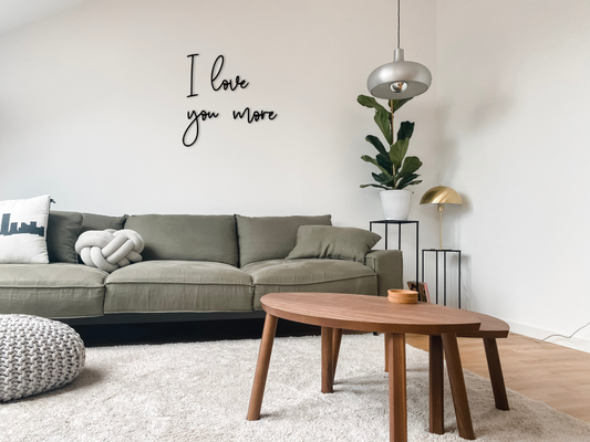 I love you more - Wooden wall art